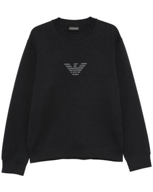 Emporio Armani Logo-Patch Jumper - Black