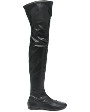 GIMAGUAS Round-Toe Over-The-Knee Boots - Black