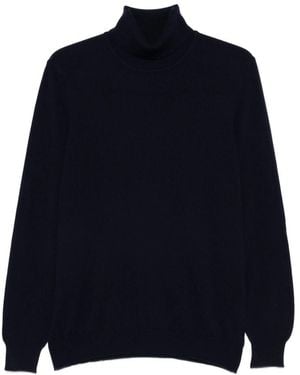 Fedeli Cashmere Roll-Neck Jumper - Blue