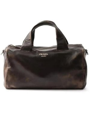 Prada Nappa Leather Duffle Bag - Black