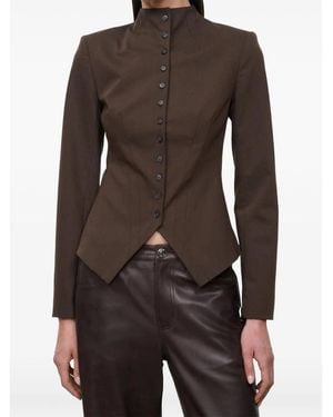 STAUD Adrian Button-Up Jacket - Brown