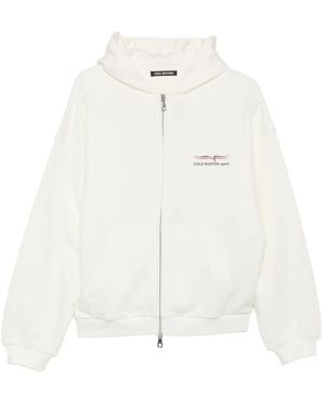 Cole Buxton Logo-Print Zip-Up Hoodie - White