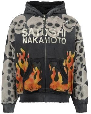 Satoshi Nakamoto Lost Boys Skull-Print Hoodie - Black