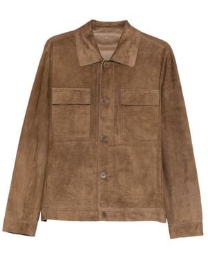 SANTORO Flap-Pockets Jacket - Brown
