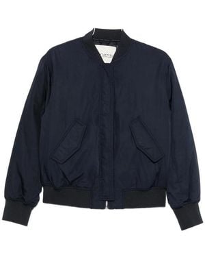 Closed Logo-Patch Bomber Jacket - Blue