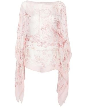 Ferragamo Floral-Print Tunic - Pink