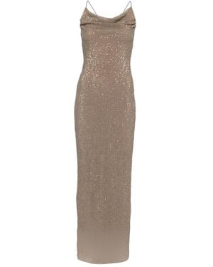 L'idée Cosmopolitan Sequinned Maxi Dress - Brown