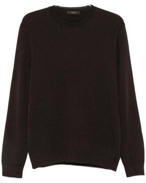 Zanone Waffle-Knit Sweater - Black