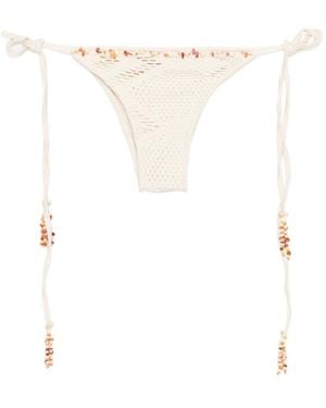 PATBO Beachwear With Beaded Embellishment - White