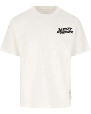 Satisfy Perforated Logo T-Shirt - White