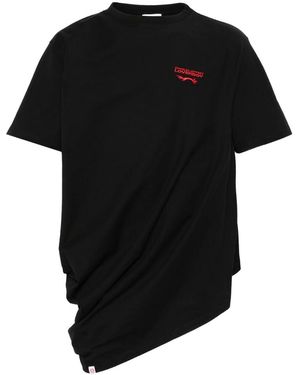 Charles Jeffrey Logo-Embroidered Cotton T-Shirt - Black