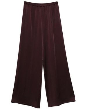 Antonelli Elasticated-Waist Palazzo Pants - Purple
