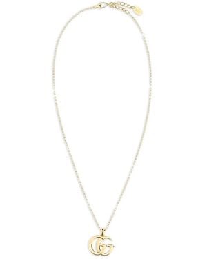 Gucci Gg Marmont Pendant Necklace - Metallic