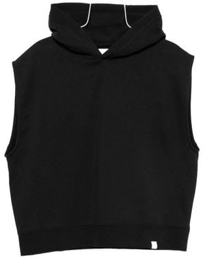 Woc Layered-Shoulder Hoodie - Black