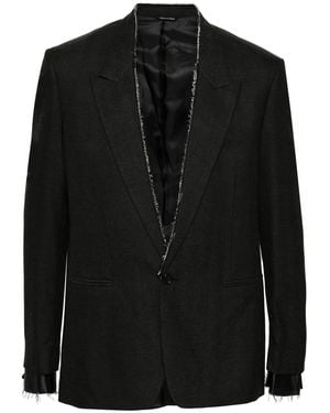 Eraldo Raw-Cut Blazer - Black