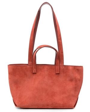 A.P.C. A. P.C. Suede Tote Bag - Red