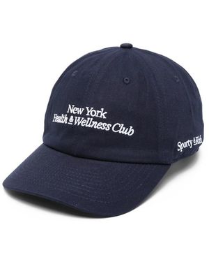 Sporty & Rich Logo-Embroidered Baseball Cap - Blue