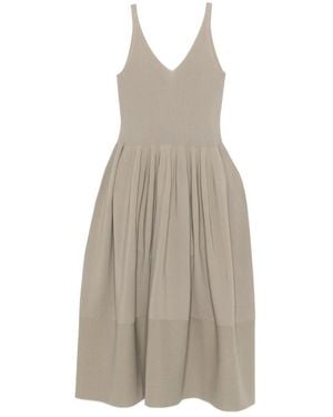 CFCL Rivulet V-Neck Sleeveless Dress - Natural