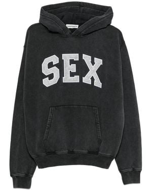 Carne Bollente The Sex Faded-Effect Hoodie - Black