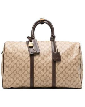 Gucci Medium Essence Classic Gg Supreme Tote Bag - Natural