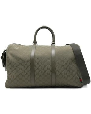 Gucci Medium Gg Monogram Duffel Bag - Green