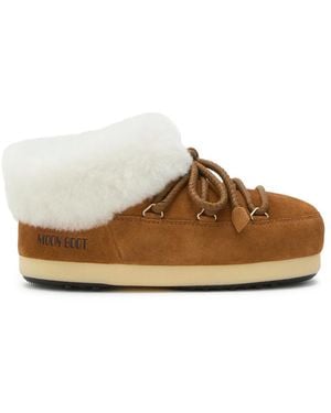 Moon Boot Evx Lace-Up Shearling Mules - Brown