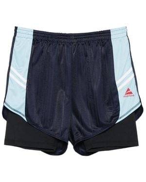 Martine Rose Stripe Detail Shorts - Blue