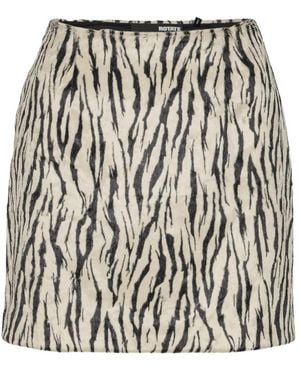 ROTATE BIRGER CHRISTENSEN Zebra Print Skirt - Black