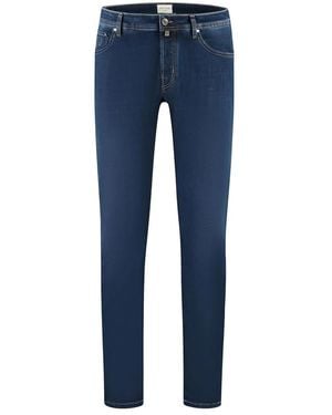 Jacob Cohen Five-Pocket Logo-Patch Jeans - Blue
