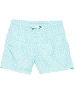 Fedeli All-Over Print Swim Shorts - Blue