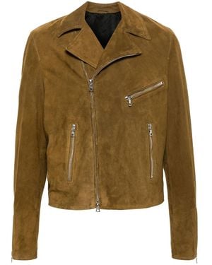 Eraldo Suede Biker Jacket - Green