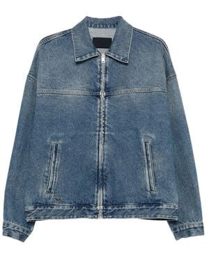 Prada Zip-Up Denim Jacket - Blue