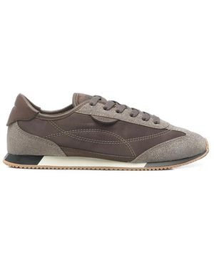 GHŌUD Glitter-Panelled Leather Sneakers - Gray