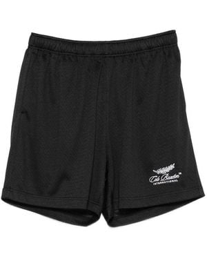Cole Buxton Logo-Embroidered Shorts - Black