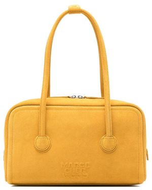 Marge Sherwood Logo-Debossed Leather Tote Bag - Yellow