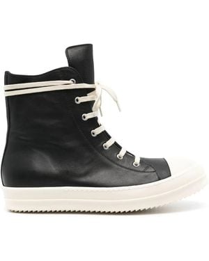 Rick Owens Zip-Up High-Top Trainers - Black