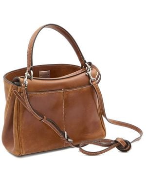 Balenciaga Small Rodeo Leather Tote Bag - Brown