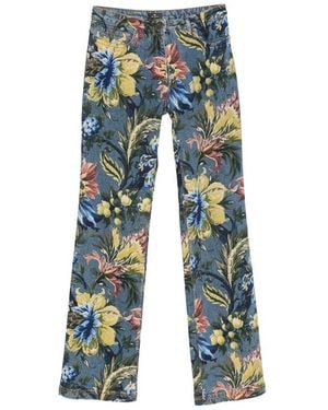 Etro Floral-Print Jeans - Blue