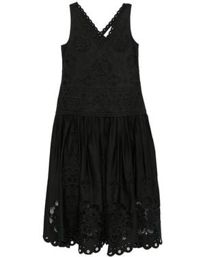 Sea Gardener Midi Dress - Black