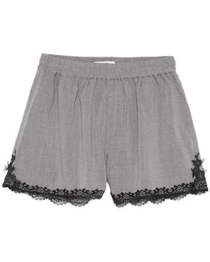 LA PISCINE Lace-Trim Shorts - Gray