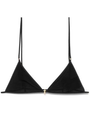 Saint Laurent Triangle-Cup Bra - Black