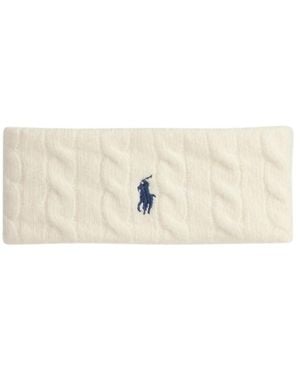 Ralph Lauren Cable-Knit Pony Headband - Natural