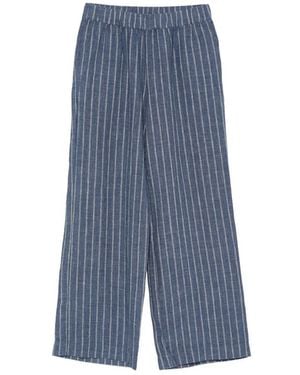 JC Sophie Striped Trousers - Blue