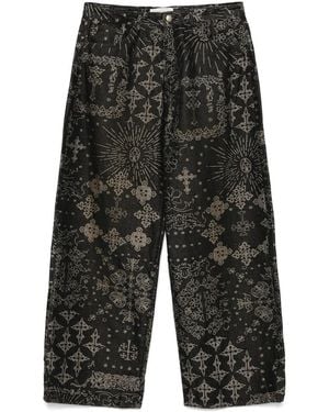 UNTITLED ARTWORKS Jacquard Jeans - Grey