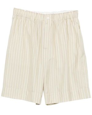 Carven Striped-Pattern Shorts - Natural