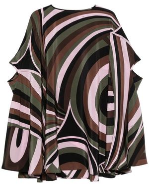 PUCCI Iride-Print Crepe De Chine Kaftan - Black