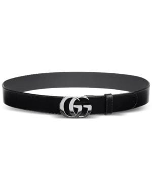 Gucci Cut Gg Marmont Belt - Black