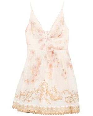 Zimmermann Hypnotic Trimmed Mini Dress - Natural