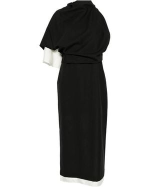 Rohe Draped One-Shoulder Maxi Dress - Black