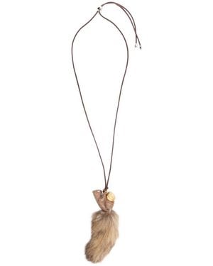 YVMIN Squirrel Acorn Necklace - Metallic